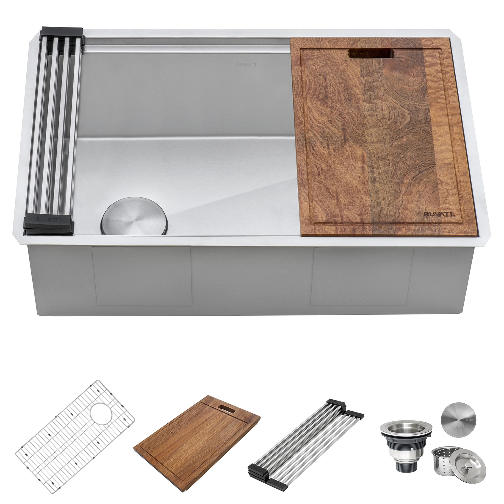 Ruvati Veniso Undermount 33-Inches x 19-Inches Stainless steel Single bowl 16 -Gauge Kitchen Sink