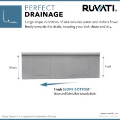 Ruvati Veniso Undermount 33-Inches x 19-Inches Stainless steel Single bowl 16 -Gauge Kitchen Sink
