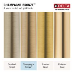 Delta Modern Champagne Bronze 2-handle Single function 10-Inches Round Shower Faucet with Valve