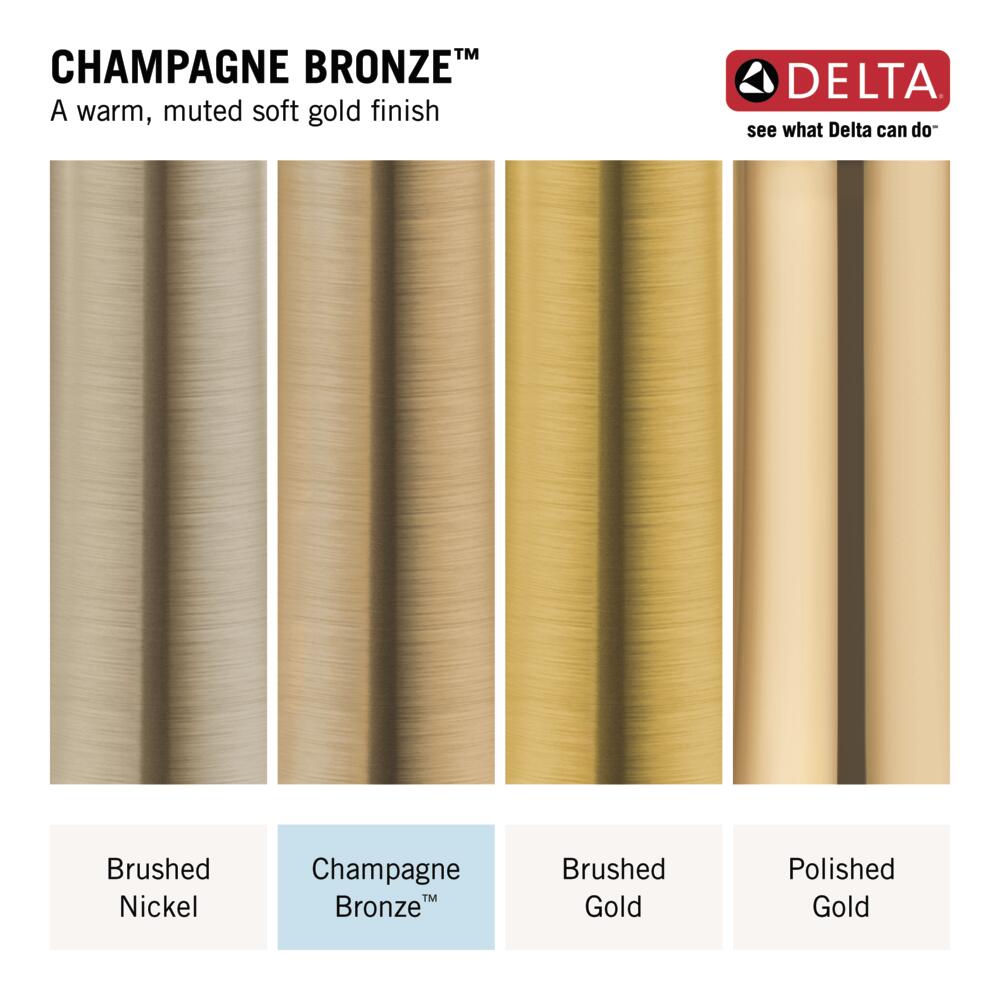 Delta Modern Champagne Bronze 2-handle Single function 10-Inches Round Shower Faucet with Valve
