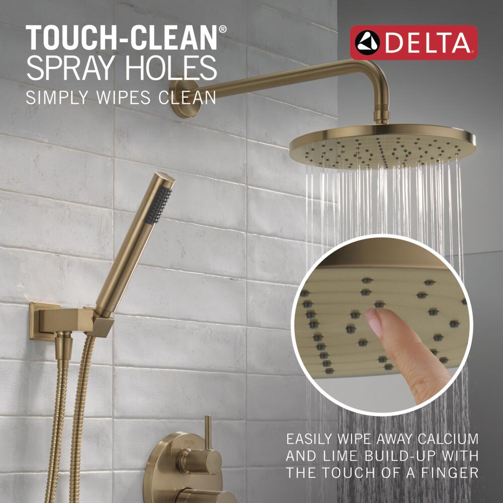 Delta Modern Champagne Bronze 2-handle Single function 10-Inches Round Shower Faucet with Valve