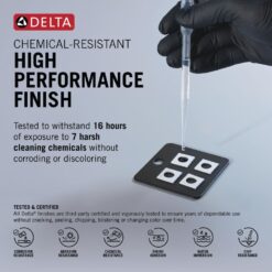 Delta Modern Matte Black 2-handle Single function 10-Inches Round Shower Faucet with Valve