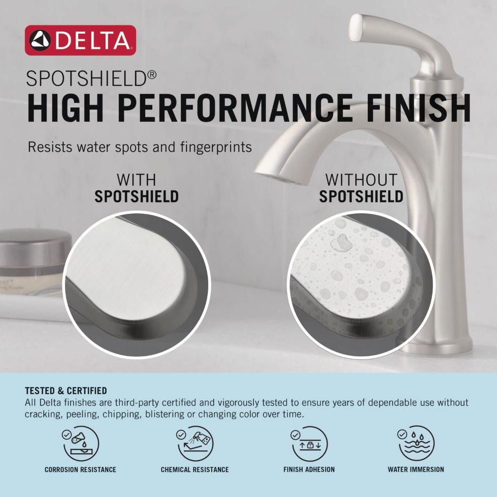 Delta Modern SpotShield Stainless 2-handle Single function 10-Inches Round Shower Faucet