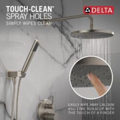 Delta Modern SpotShield Stainless 2-handle Single function 10-Inches Round Shower Faucet