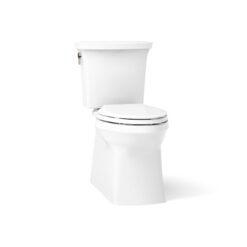 KOHLER Transpose The Complete Solution ContinuousClean ST White Elongated Chair height Soft Close 2-piece Toilet 12-in Rough-In WaterSense 1.28 GPF
