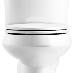 KOHLER Leeward The Complete Solution White Elongated Standard height Soft Close 2-piece Toilet 12-in Rough-In WaterSense 1.28 GPF