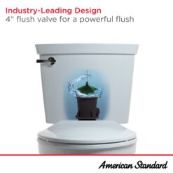 American Standard Champion White Elongated Chair height Soft Close 2-piece Toilet 12-in Rough-In WaterSense 1.28 GPF