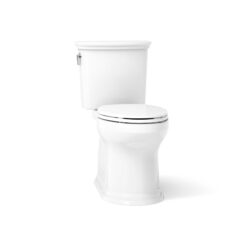 KOHLER Battan The Complete Solution White Elongated Chair height Soft Close 2-piece Toilet 12-in Rough-In WaterSense 1.28 GPF