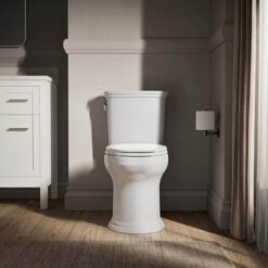 KOHLER Battan The Complete Solution White Elongated Chair height Soft Close 2-piece Toilet 12-in Rough-In WaterSense 1.28 GPF