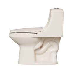 Project Source Laporte Bone Dual Flush Elongated Chair height 1-piece Toilet 12-in Rough-In WaterSense 1.6 GPF