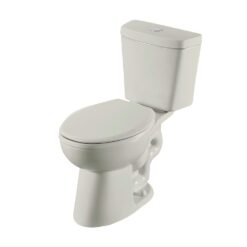 Project Source Pro-Flush Oyster Dual Flush Elongated Chair height 2-piece Toilet 12-in Rough-In WaterSense 1.6 GPF