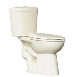 Project Source Pro-Flush Oyster Dual Flush Elongated Chair height 2-piece Toilet 12-in Rough-In WaterSense 1.6 GPF