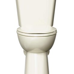 Project Source Pro-Flush Oyster Dual Flush Elongated Chair height 2-piece Toilet 12-in Rough-In WaterSense 1.6 GPF