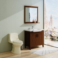 Project Source Laporte Oyster Dual Flush Elongated Chair height Soft Close 1-piece Toilet 12-in Rough-In WaterSense 1.6 GPF