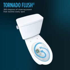 TOTO Drake Cotton Elongated Standard height Soft Close 2-piece Toilet 10-in Rough-In WaterSense 1.28 GPF