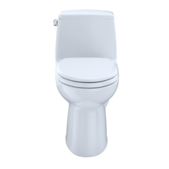 TOTO Eco Ultramax Cotton White Elongated Chair height Soft Close 1-piece Toilet 12-in Rough-In WaterSense 1.28 GPF