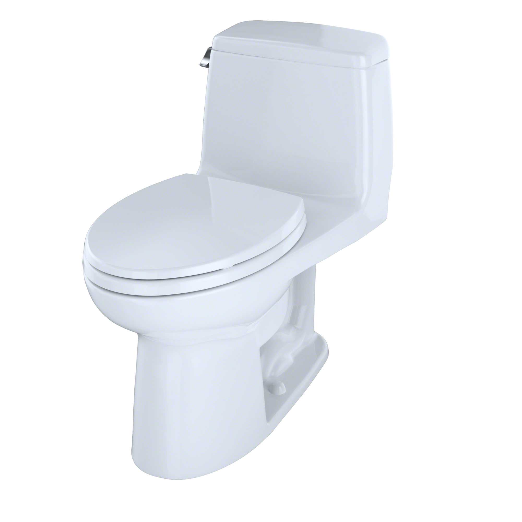 TOTO Eco Ultramax Cotton White Elongated Chair height Soft Close 1-piece Toilet 12-in Rough-In WaterSense 1.28 GPF