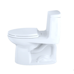 TOTO Eco Ultramax Cotton White Elongated Chair height Soft Close 1-piece Toilet 12-in Rough-In WaterSense 1.28 GPF