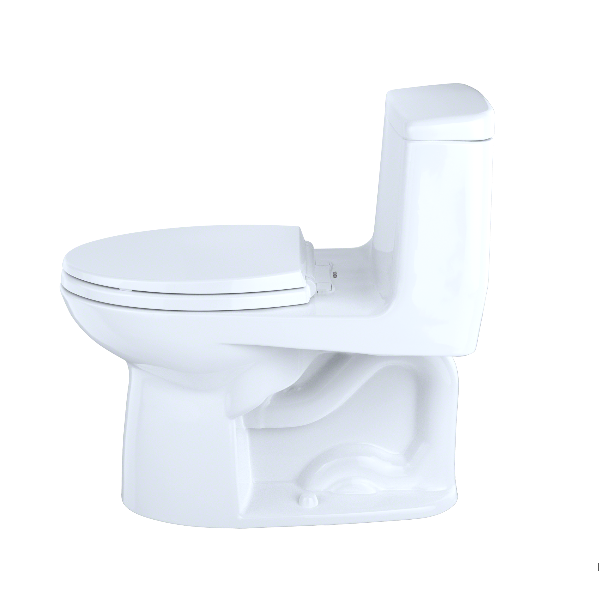 TOTO Eco Ultramax Cotton White Elongated Chair height Soft Close 1-piece Toilet 12-in Rough-In WaterSense 1.28 GPF