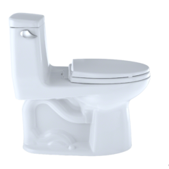 TOTO Eco Ultramax Cotton White Elongated Chair height Soft Close 1-piece Toilet 12-in Rough-In WaterSense 1.28 GPF