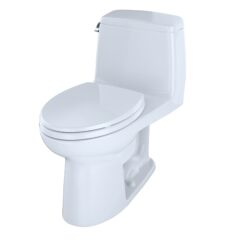 TOTO Ultramax Cotton White Elongated Chair height Soft Close 1-piece Toilet 12-in Rough-In 1.6 GPF