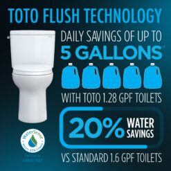TOTO Drake Cotton Elongated Standard height Soft Close 2-piece Toilet 12-in Rough-In WaterSense 1.28 GPF