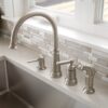 Moen Edison Spot Resist Stainless Single Handle Deck-mount Kitchen Faucet (Soap Dispenser Included) ( Side Sprayer Included )