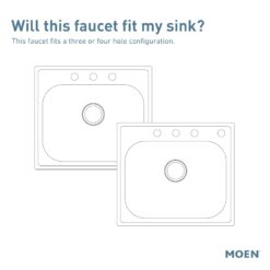 Moen Edison Spot Resist Stainless Single Handle Deck-mount Kitchen Faucet (Soap Dispenser Included) ( Side Sprayer Included )