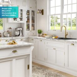 Kraus Oletto Brushed Brass Single Handle Deck-mount Pull-down Kitchen Faucet with Sprayer