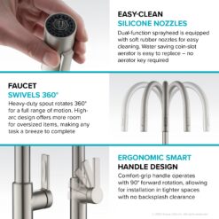 Kraus Oletto Brushed Brass Single Handle Deck-mount Pull-down Kitchen Faucet with Sprayer