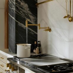 KOHLER Matte Black Single Handle Wall-mount Pot Filler Kitchen Faucet