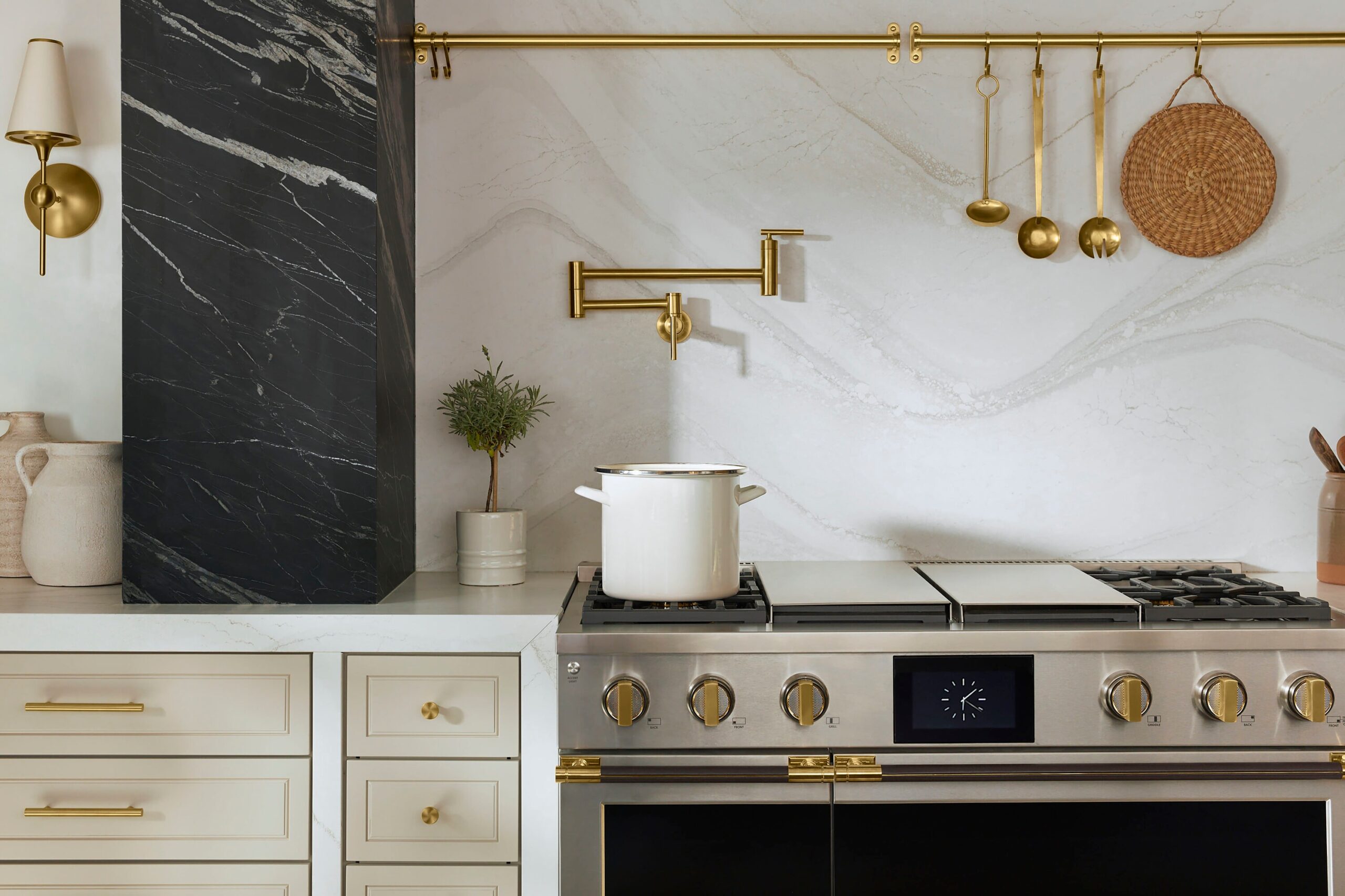 KOHLER Matte Black Single Handle Wall-mount Pot Filler Kitchen Faucet