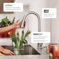 Moen Joric Spot Resist Stainless Single Handle Deck-mount Pull-down Kitchen Faucet with Sprayer ( Deck Plate Included )