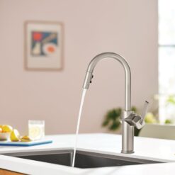 Moen Joric Spot Resist Stainless Single Handle Deck-mount Pull-down Kitchen Faucet with Sprayer ( Deck Plate Included )