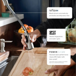 Moen Essie Spot Resist Stainless Single Handle Deck-mount Touchless Pull-down Kitchen Faucet with Sprayer (Soap Dispenser Included)