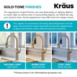 Kraus Oletto Spot Free Antique Champagne Bronze Single Handle Deck-mount Pull-down Kitchen Faucet with Sprayer ( Deck Plate Included )