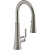 KOHLER Tone Vibrant Stainless Single Handle Deck-mount Pull-down Kitchen Faucet with Sprayer