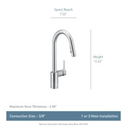 Moen Align Spot Resist Stainless Single Handle Deck-mount Pull-down Kitchen Faucet with Sprayer