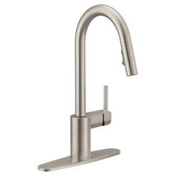 Moen Align Spot Resist Stainless Single Handle Deck-mount Pull-down Kitchen Faucet with Sprayer