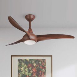 Minka Aire Light Wave 52 52-in Distressed Koa with Distressed Koa Blades Propeller Ceiling Fan With Light - Remote Included ( 3 -Blade )