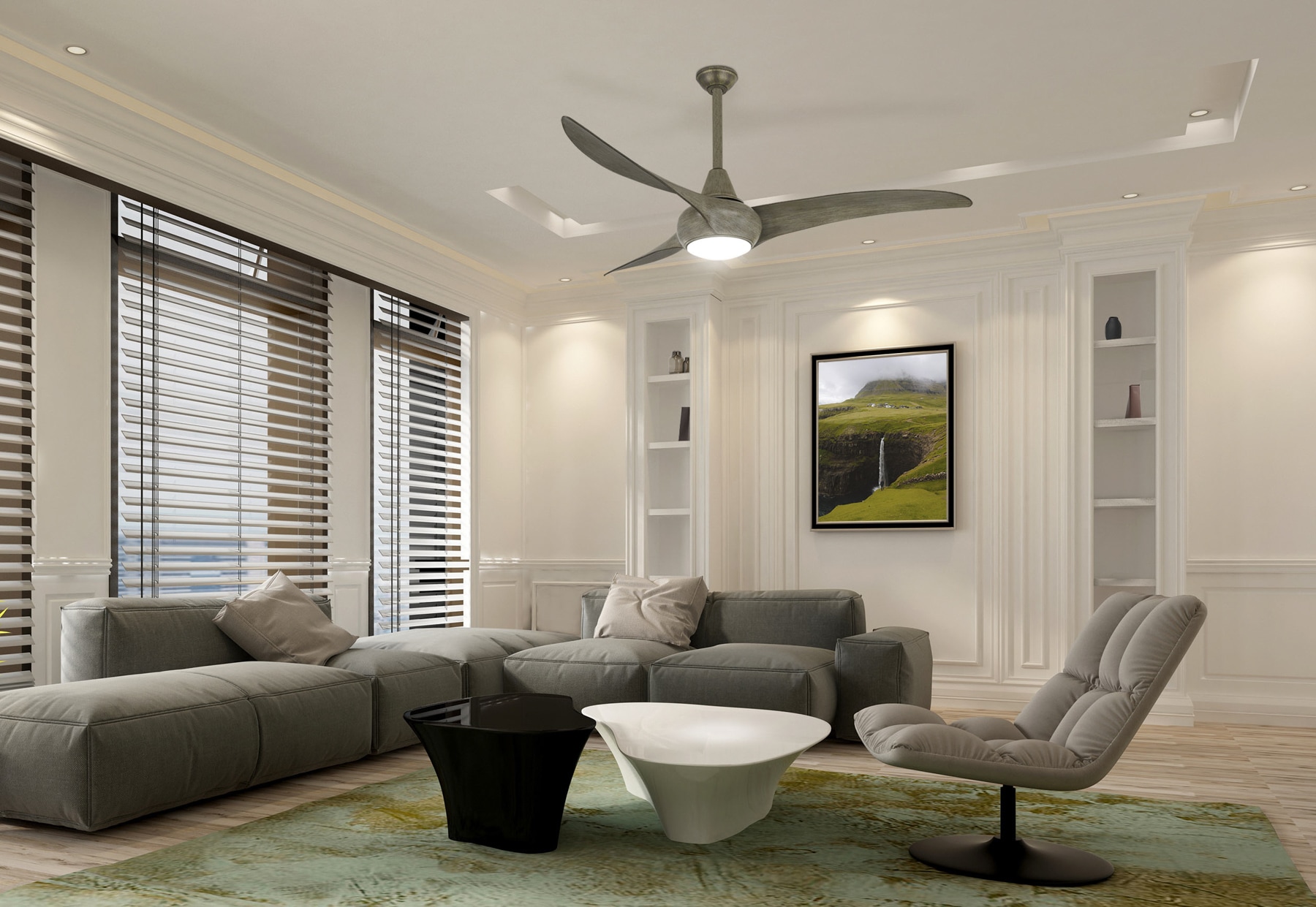 Minka Aire Light Wave 52 52-in Integrated LED Driftwood with Driftwood Blades Propeller Ceiling Fan With Light - Remote Included ( 3 -Blade )