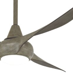 Minka Aire Light Wave 52 52-in Integrated LED Driftwood with Driftwood Blades Propeller Ceiling Fan With Light - Remote Included ( 3 -Blade )