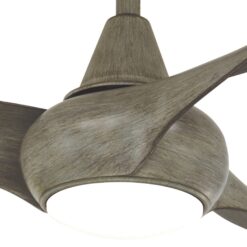 Minka Aire Light Wave 52 52-in Integrated LED Driftwood with Driftwood Blades Propeller Ceiling Fan With Light - Remote Included ( 3 -Blade )
