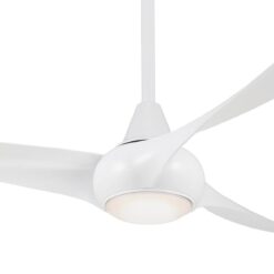 Minka Aire Light Wave 52 52-in White with White Blades Propeller Ceiling Fan With Light - Remote Included ( 3 -Blade )