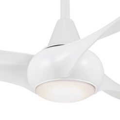 Minka Aire Light Wave 52 52-in White with White Blades Propeller Ceiling Fan With Light - Remote Included ( 3 -Blade )