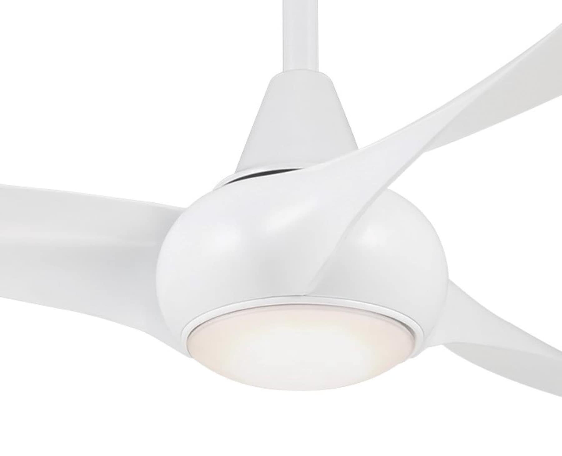 Minka Aire Light Wave 52 52-in White with White Blades Propeller Ceiling Fan With Light - Remote Included ( 3 -Blade )
