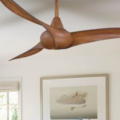 Minka Aire Wave 52 52-in Distressed Koa with Distressed Koa Blades Propeller Ceiling Fan Without Light - Remote Included ( 3 -Blade )
