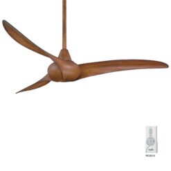 Minka Aire Wave 52 52-in Distressed Koa with Distressed Koa Blades Propeller Ceiling Fan Without Light - Remote Included ( 3 -Blade )