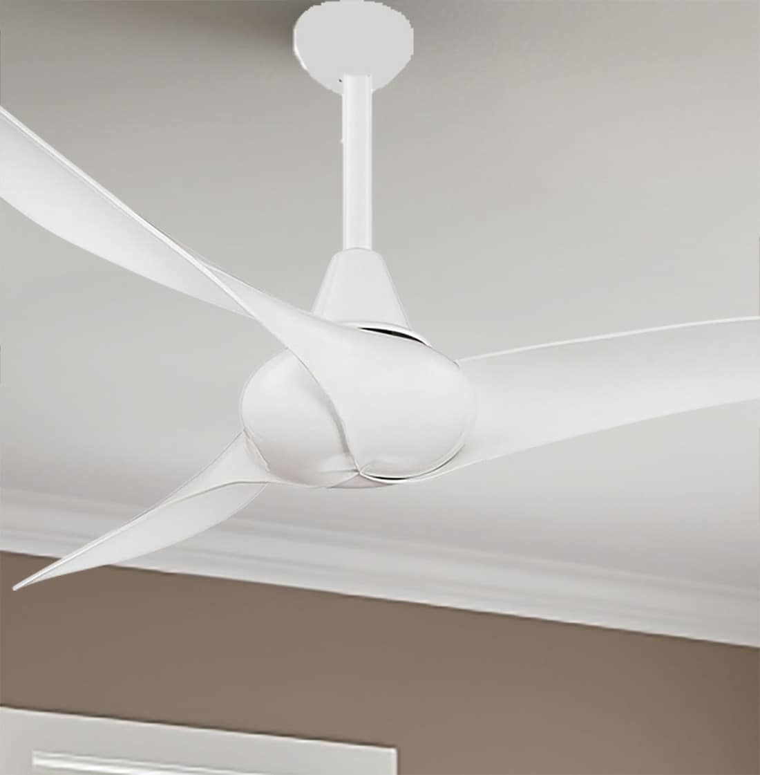 Minka Aire Wave 52 52-in White with White Blades Propeller Ceiling Fan and Remote ( 3 -Blade )
