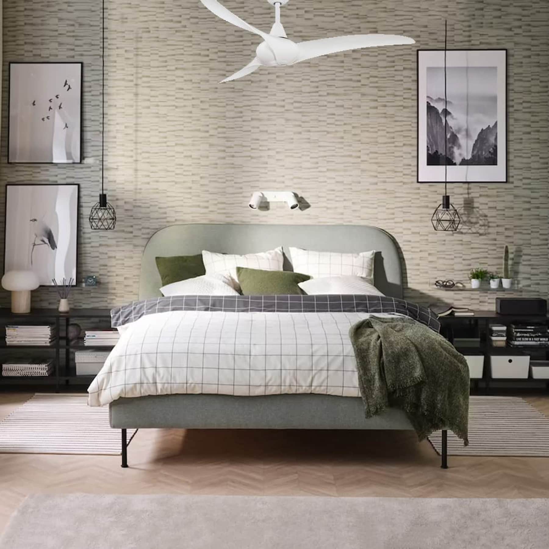 Minka Aire Wave 52 52-in White with White Blades Propeller Ceiling Fan and Remote ( 3 -Blade )